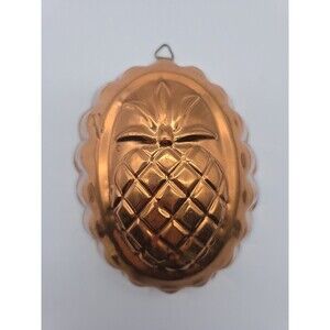 VTG Solid Copper Pineapple Jello Cake Mold Made In Korea